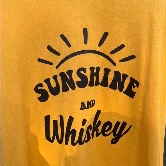 Sunshine and Whiskey Yellow T-Shirt - Picture 2 of 3